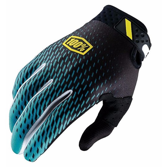 Gloves Moto Cross Enduro 100% Ridefit Supra Teal