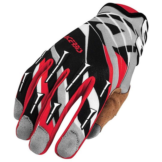 Gloves Moto Cross Enduro Acerbis MX X2 Gloves Black Red