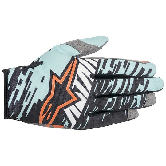 Gloves Moto Cross Enduro Alpinestars Racer Braap Gloves 2016 Black Turquoise