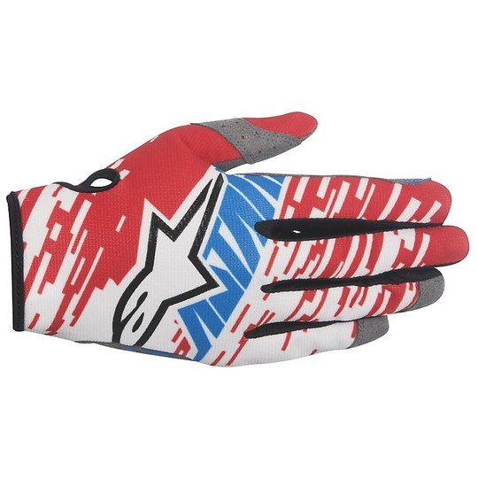 Gloves Moto Cross Enduro Alpinestars Racer Braap Gloves 2016 Red White