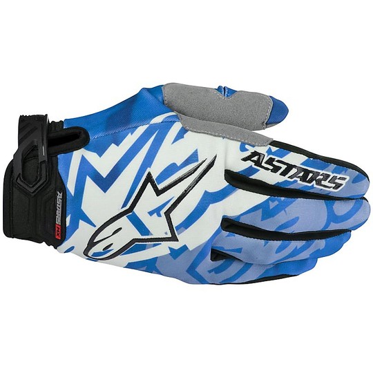 Gloves Moto Cross Enduro Alpinestars Racer Glove Black Blue 71