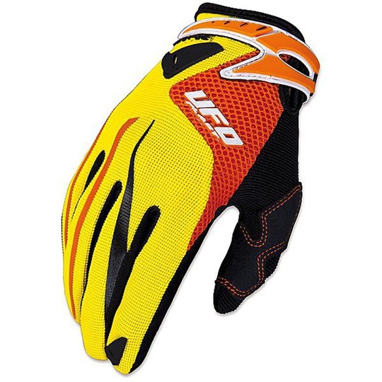 Gloves Moto Cross Enduro Child UFO Iconic Yellow