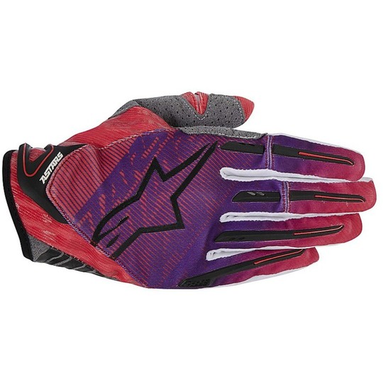 Gloves Moto Cross Enduro Glove Alpinestars Charger 383 Red Purple