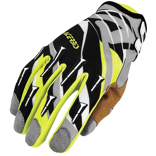 Gloves Moto Cross Enduro MX X2 Gloves Acerbis Black Green