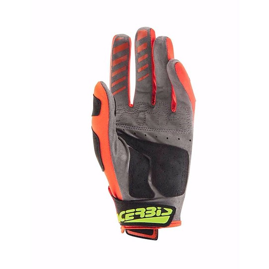 Gloves Moto Cross Enduro MX X2 Gloves Acerbis Black Orange
