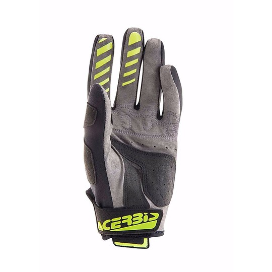 Gloves Moto Cross Enduro MX X2 Gloves Acerbis Fluorescent Yellow Black