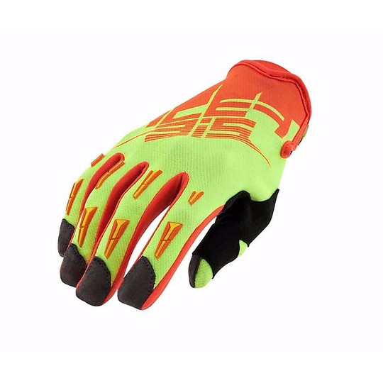 Gloves Moto Cross Enduro MX X2 Gloves Acerbis Fluorescent Yellow Orange Fluo