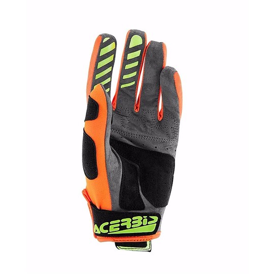 Gloves Moto Cross Enduro MX X2 Gloves Acerbis Fluorescent Yellow Orange Fluo