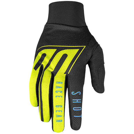 Gloves Moto Cross Enduro Shot AEROLITE ALPHA Blue Neon Yellow