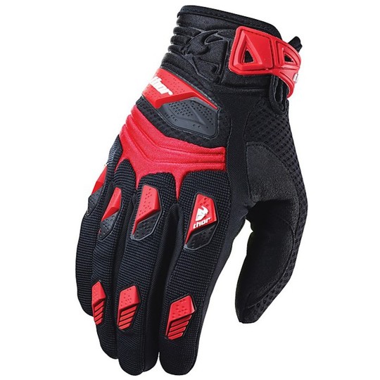 Gloves Moto Cross Enduro Thor Deflector Gloves 2015 Red
