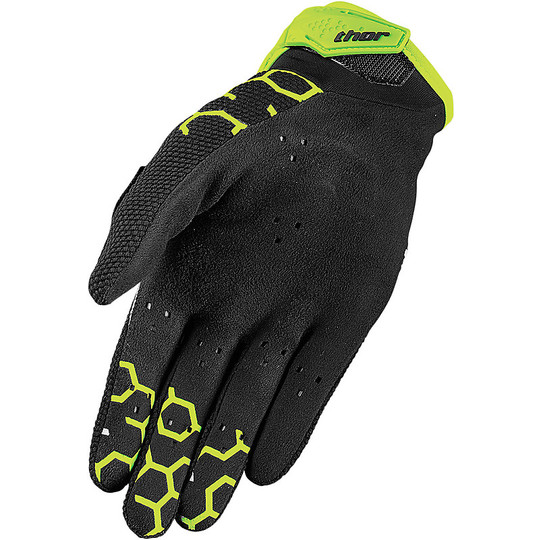 Gloves Moto Cross Enduro thor Draf Comb Black Green Fluo