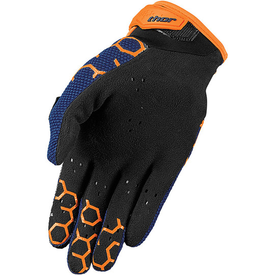 Gloves Moto Cross Enduro thor Draf Comb Navy Blue Orange