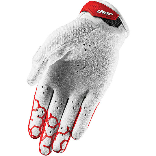 Gloves Moto Cross Enduro thor Draf Indy Red White