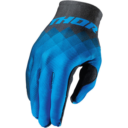Gloves Moto Cross Enduro thor Invert 2017 Blue Pix