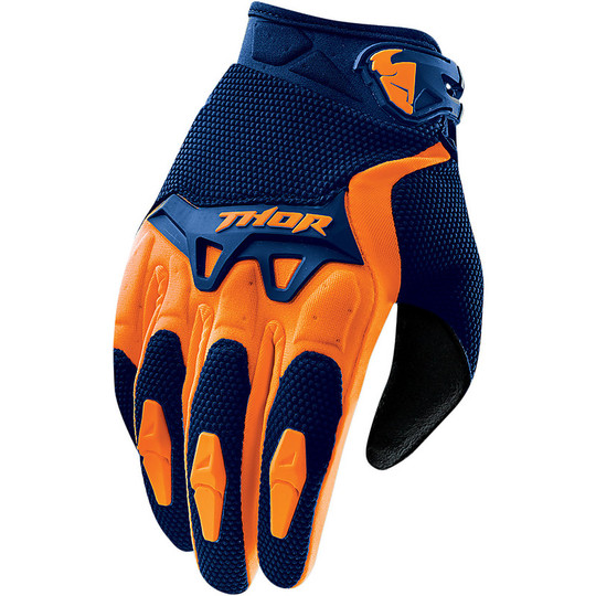 Gloves Moto Cross Enduro Thor Spectrum Child 2016 Navy Blue Orange