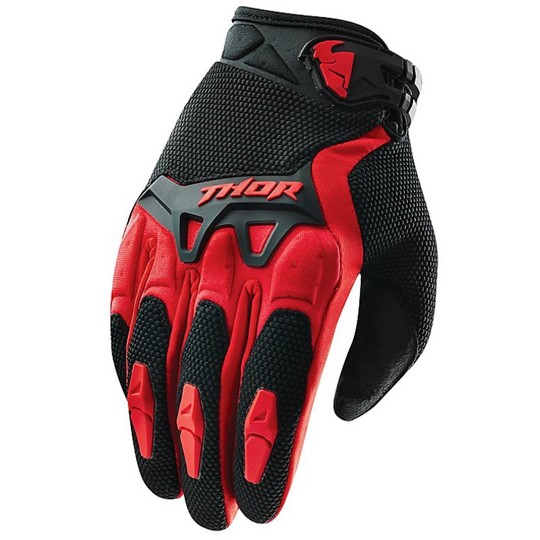 Gloves  Moto Cross Enduro Thor Spectrum Gloves 2015 Red Honda