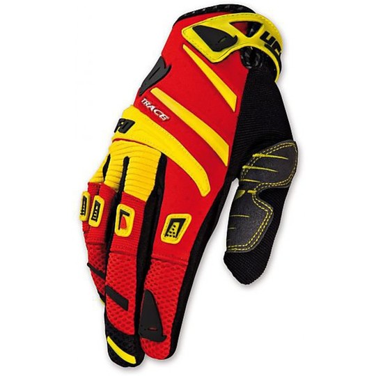 Gloves Moto Cross Enduro UFO Trace Model Yellow