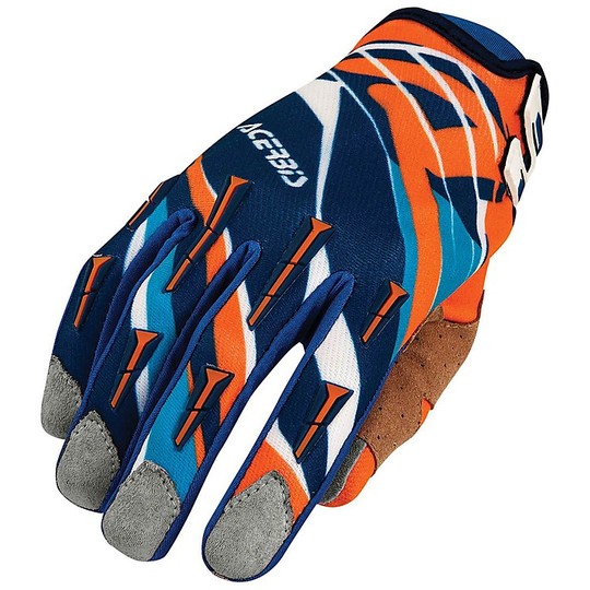 Gloves Moto Cross Enduro X2 Gloves Acerbis MX Black Blue