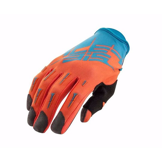 Gloves Moto Cross Enduro X2 Gloves Acerbis MX Blue Orange Fluo