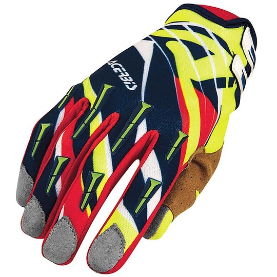 Gloves Moto Cross Enduro X2 Gloves Acerbis MX Blue Red