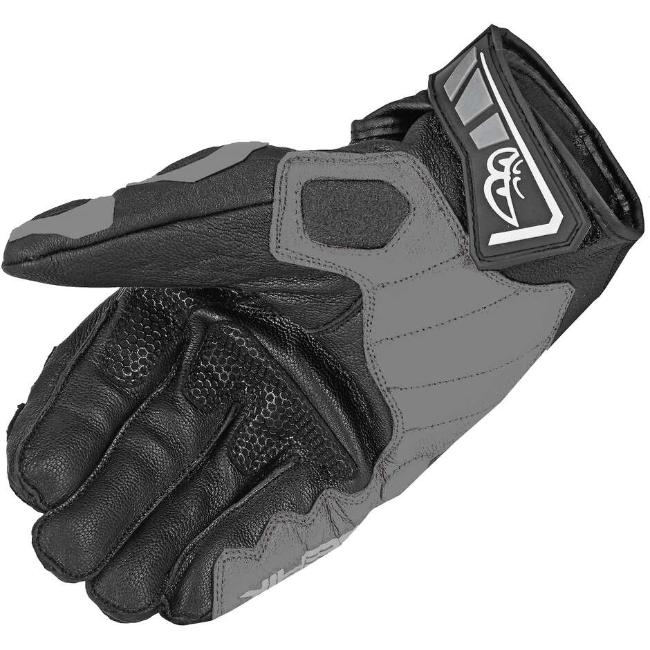 Gloves Moto Leather Berik 2.0 10509 Sprint Black Gray