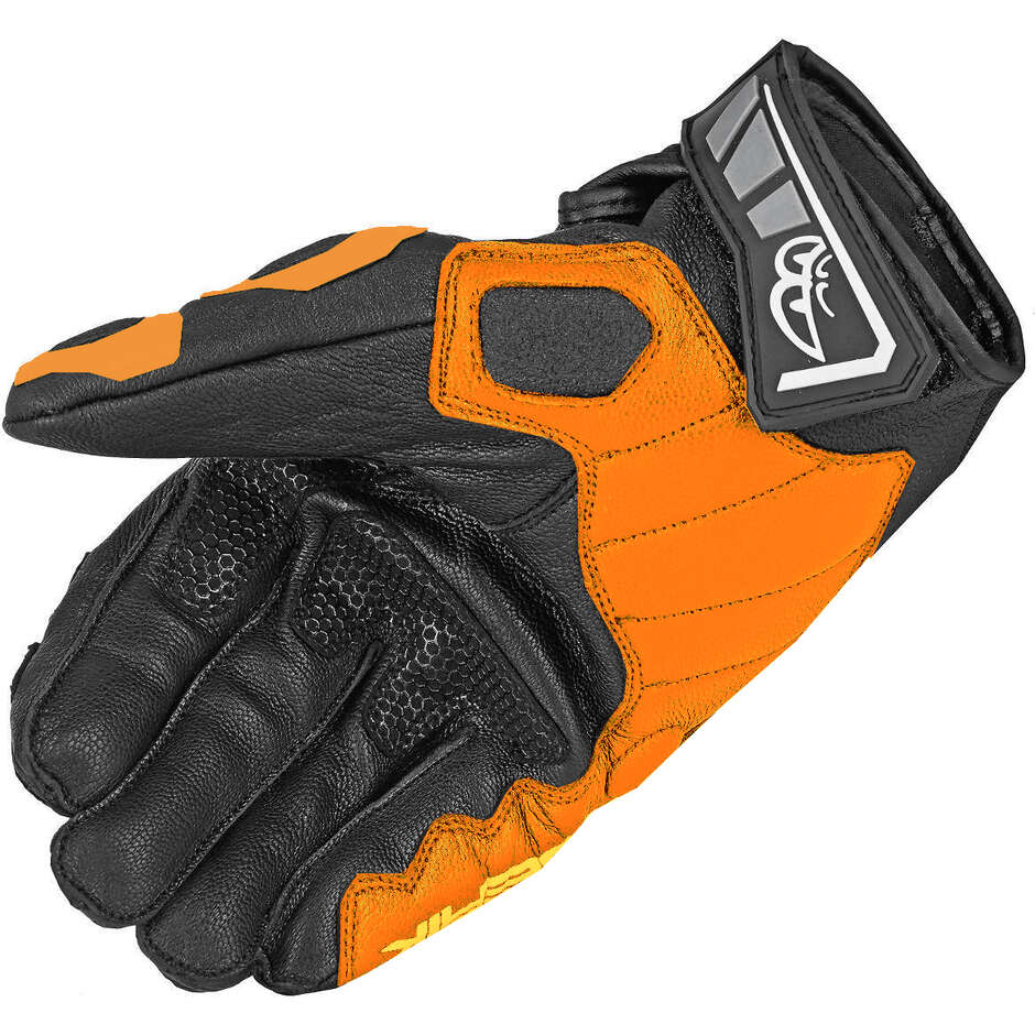 Gloves Moto Leather Berik 2.0 10509 Sprint Black Orange