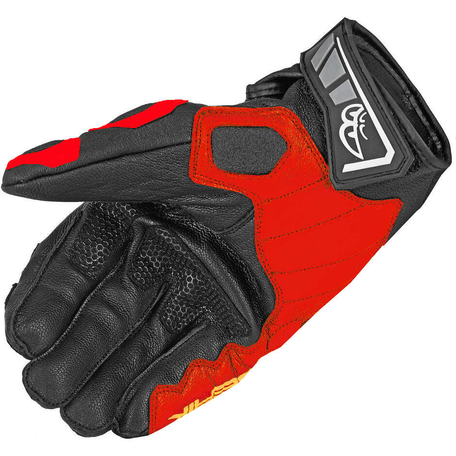 Gloves Moto Leather Berik 2.0 10509 Sprint Black Red