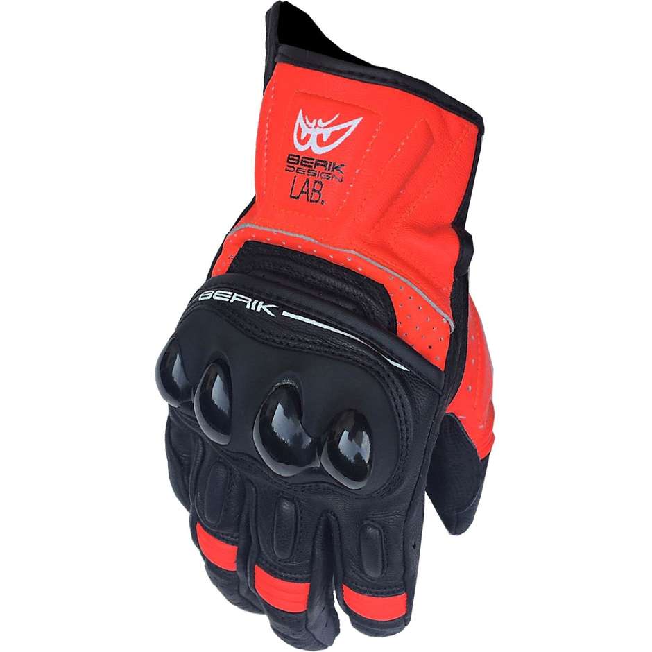 Gloves Moto Leather Berik 2.0 185305 TX-2 Black Red