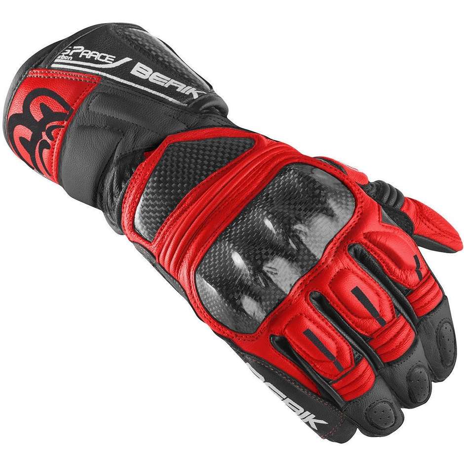 Gloves Moto Racing Leather Berik 2.0 195102 Red