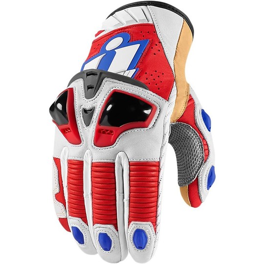 Gloves Motorcycle Racing Leather Icon Hypersport Short Glory