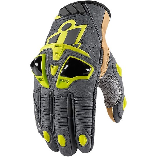 Gloves Motorcycle Racing Leather Icon Hypersport Short Hi-Vision