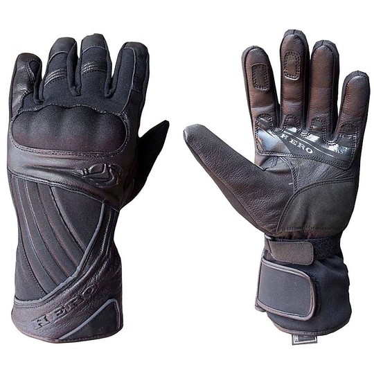 Gloves Winter Leather and Neoprene Hero 110 Blacks With Waterproof Protections