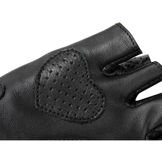 Gloves Woman Half Finger Motorcycle Leather Tucano Urbano 9973W SBERLA Lady Black