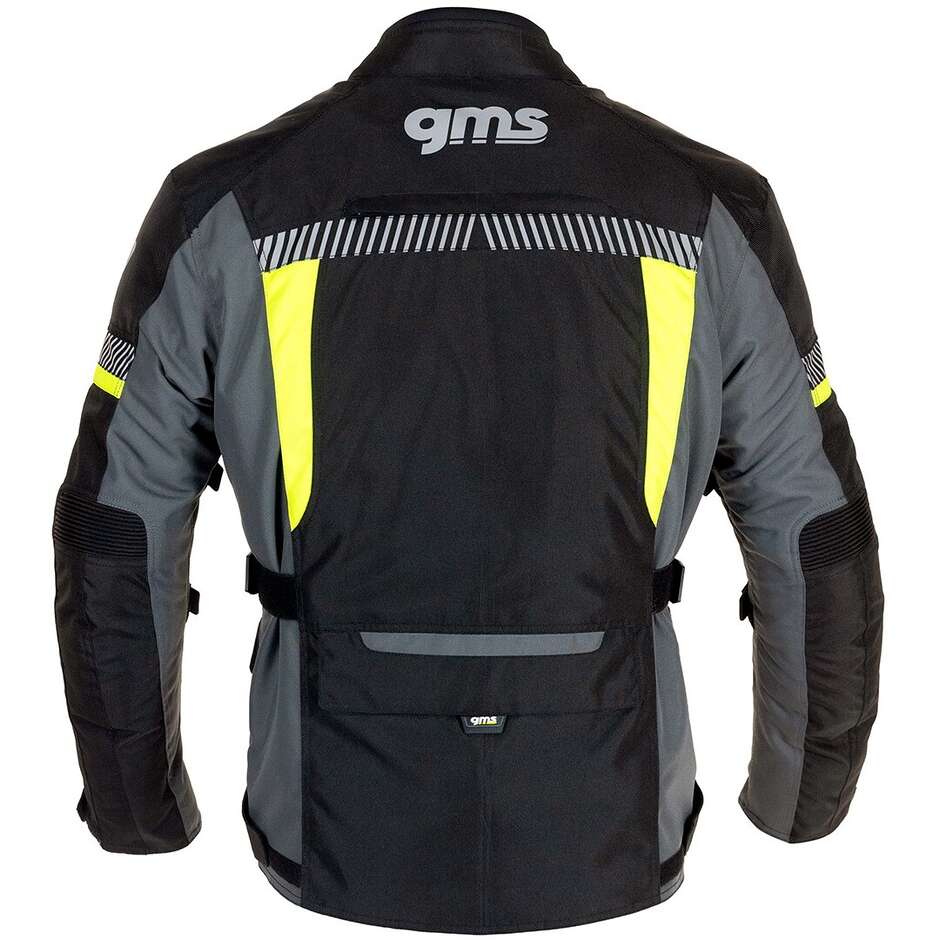 Gms EVEREST 3in1 Touring Motorcycle Jacket Black Anthracite Yellow