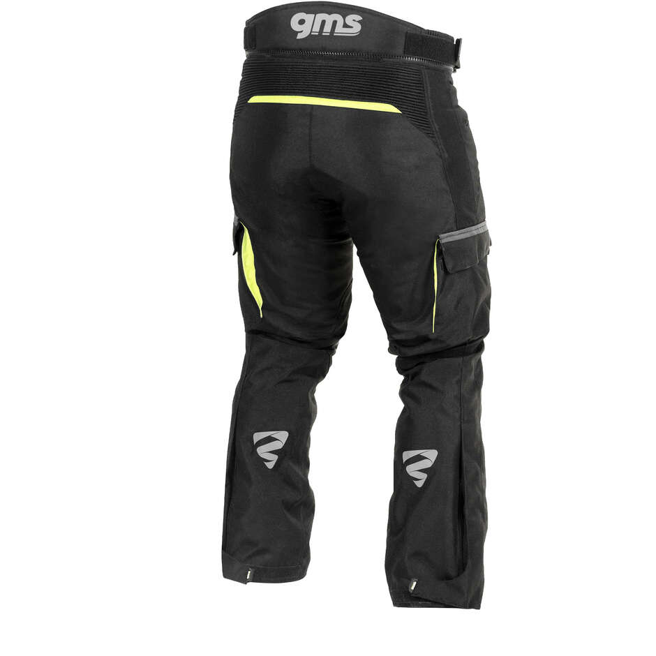 GMS EVEREST Touring Motorcycle Pants Black Anthracite Yellow