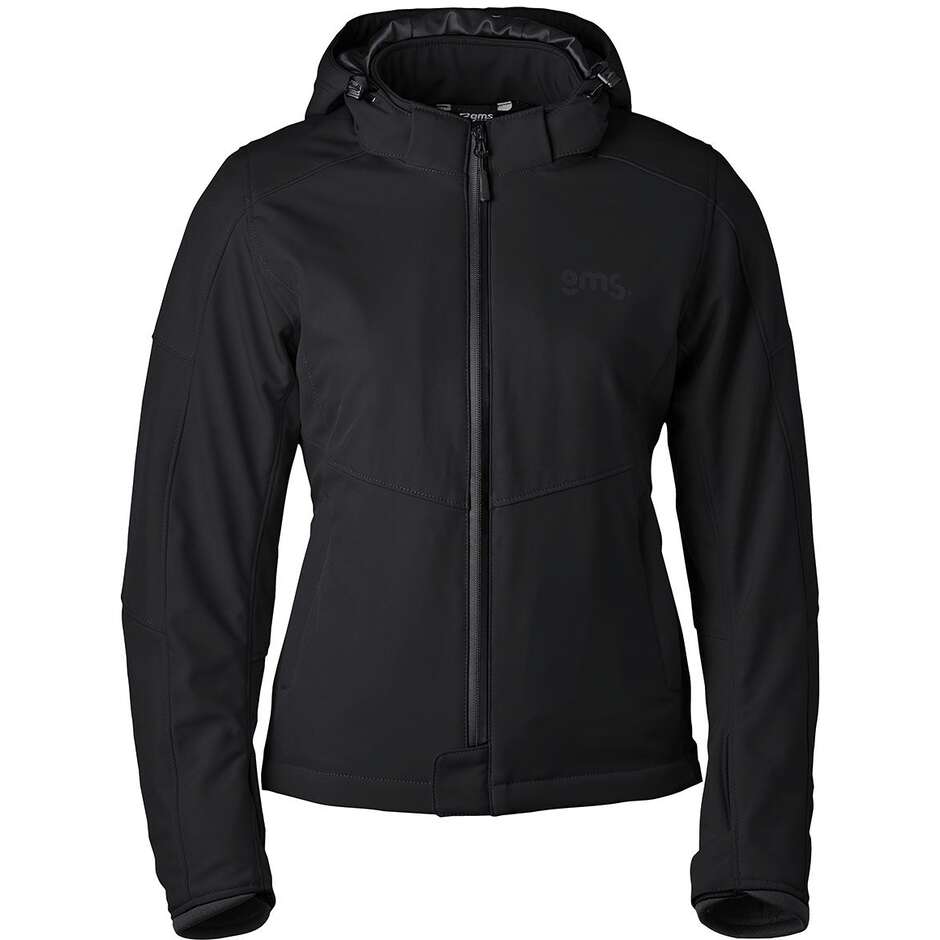 GMS Falcon Neo WP Lady Softshell Motorcycle Jacket Black