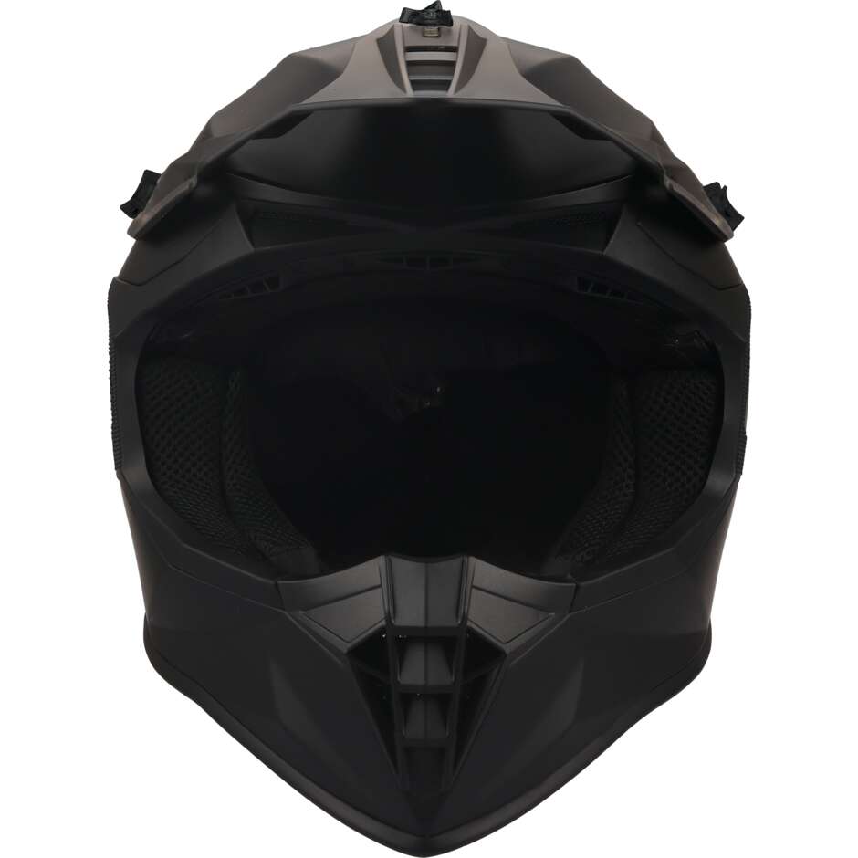 GMS Fortis Graffi Motocross Helmet, Matte Black and White