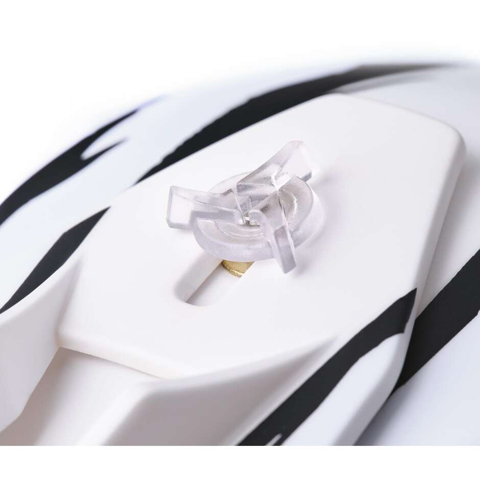 GMS Fortis Graffi Motocross Helmet, Matte Black and White