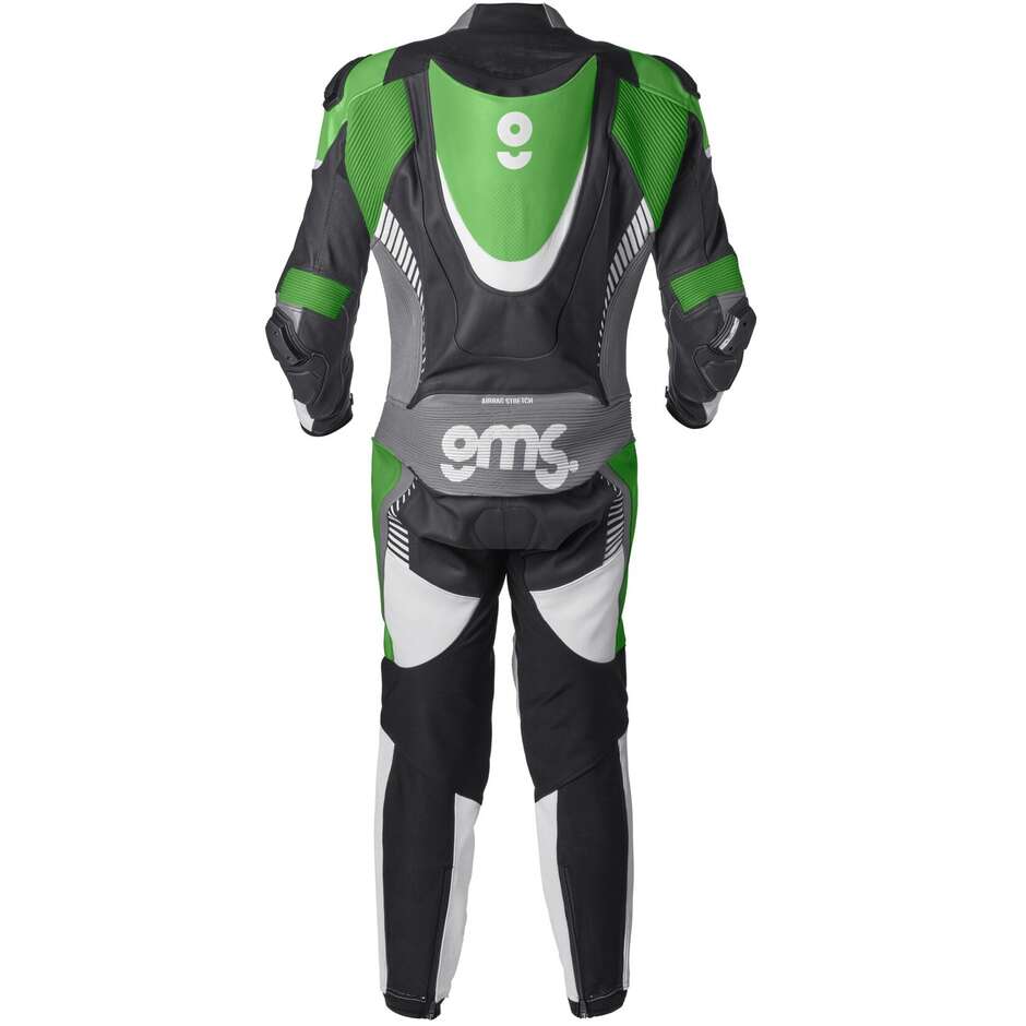 Gms Full Motorcycle Suit Leather Suit GRC-1 1PCS Black White Green