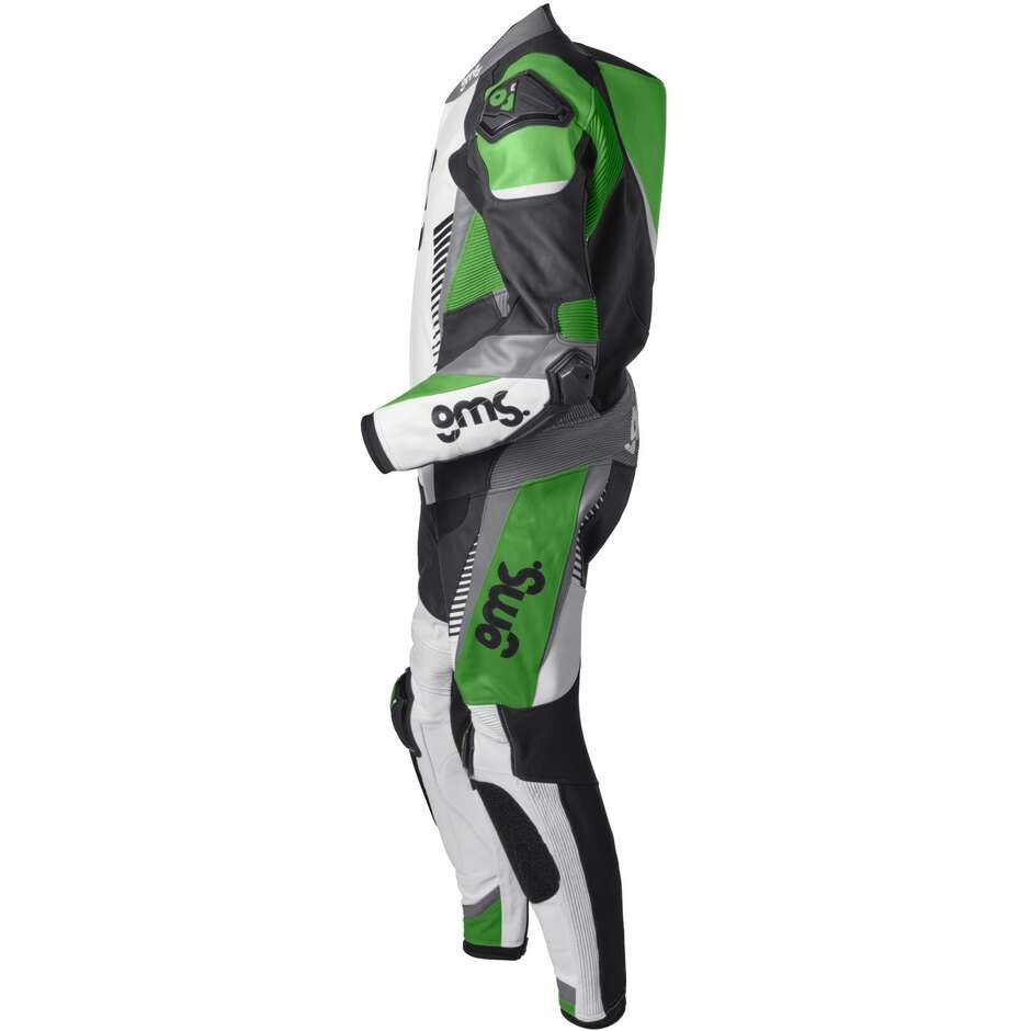 Gms Full Motorcycle Suit Leather Suit GRC-1 1PCS Black White Green