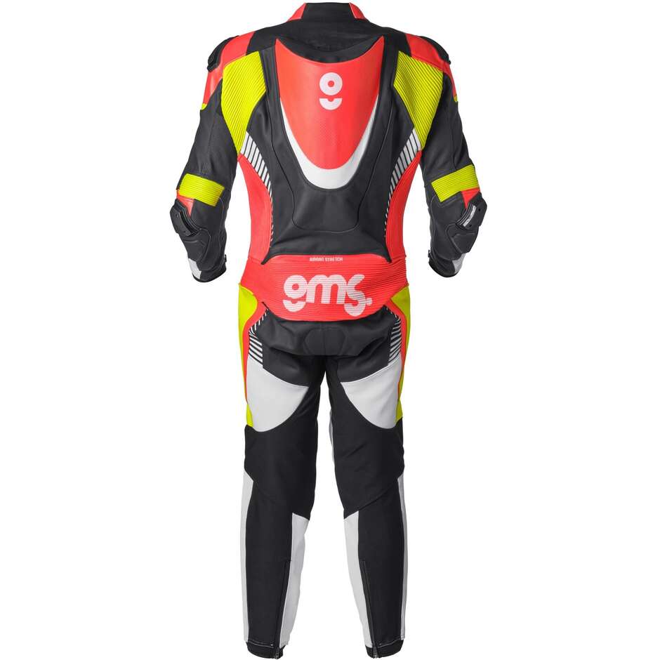 Gms Full Motorcycle Suit Leather Suit GRC-1 1PCS Black Yellow Red