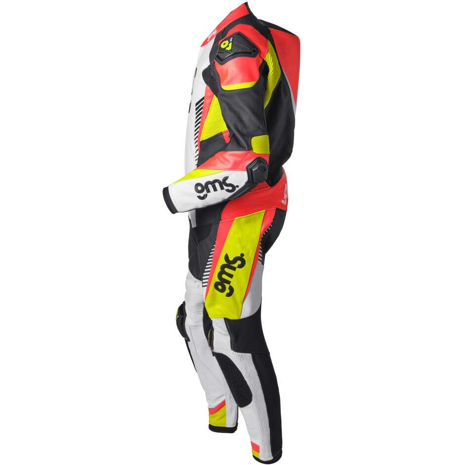 Gms Full Motorcycle Suit Leather Suit GRC-1 1PCS Black Yellow Red