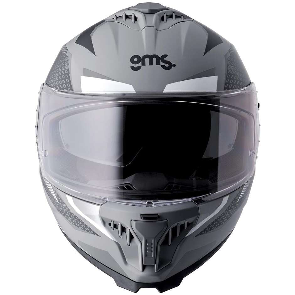 GMS Gelero Full Face Motorcycle Helmet, Matt Grey