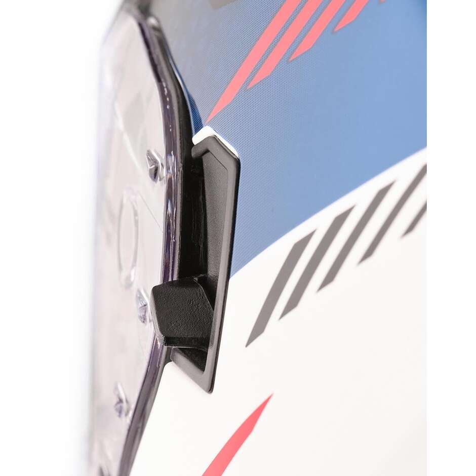 GMS Gelero Full Face Motorcycle Helmet White Red Blue