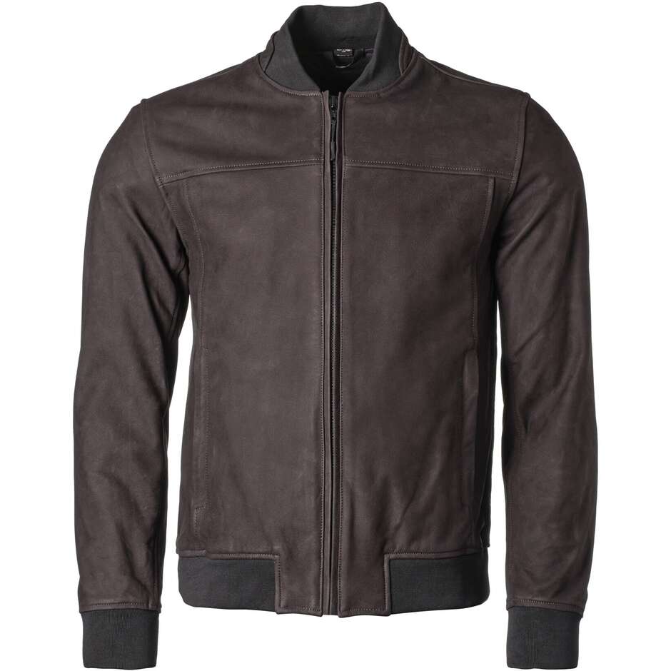 Gms Leder-Motorradjacke, braune Castillo-Lederjacke