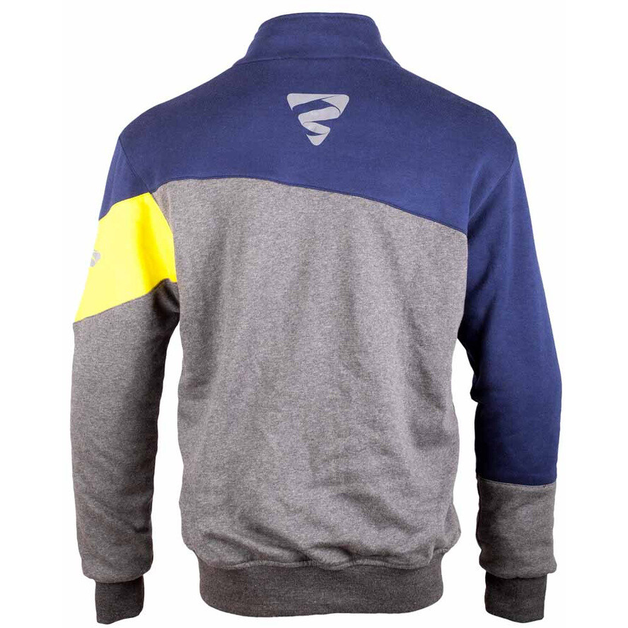 Gms LEO Blue Yellow Gray Sweatshirt Jacket