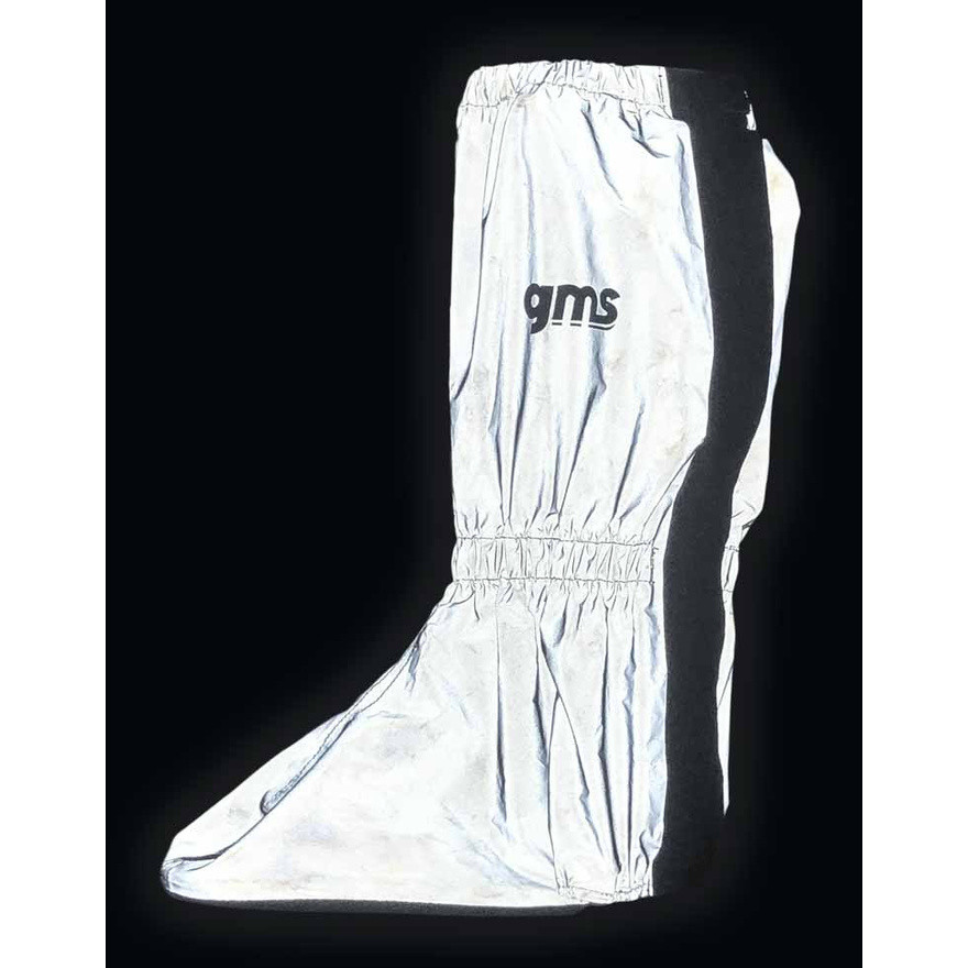 Gms LUX Reflective Gray Motorcycle Rain Boot Cover