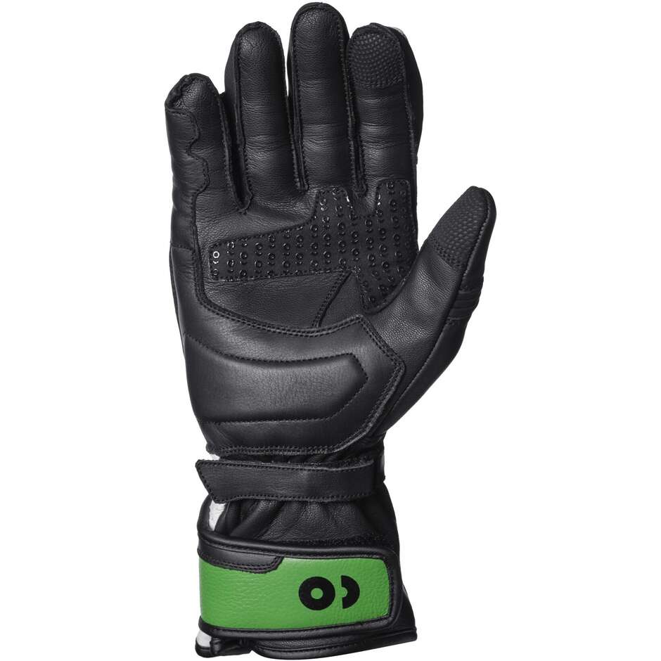 Gms Motorcycle Gloves GR-1 SF Gloves Black White Green