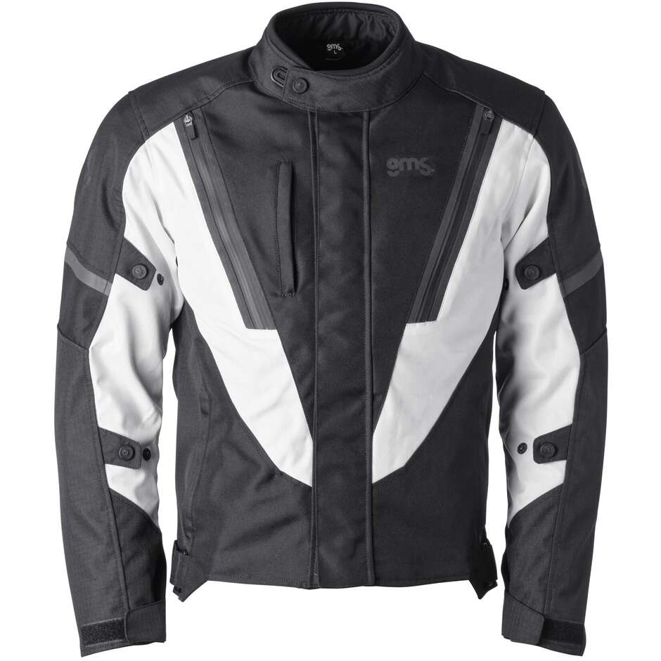 Gms Motorcycle Jacket Avon WP Man Jacket Black White