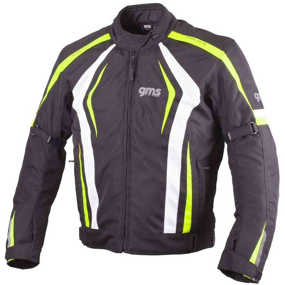 Gms PACE Black White Yellow Sport Motorcycle Jacket